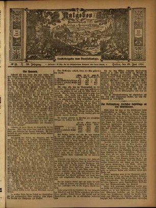 Ausgabe vom Sonntag, den 28. Juni 1914.