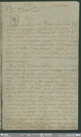 Eigenh. Brief von August Ludwig Hülsen an Sophie Bernhardi, Seekamp, 03.12.1803
