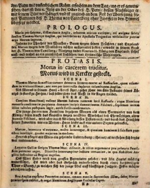 Thomas Morus : Tragœdia. Vorgestellt Von dem Churfürstlichen Gymnasio Soc. Jesu 1723. den 3. vnd 6. September zu München