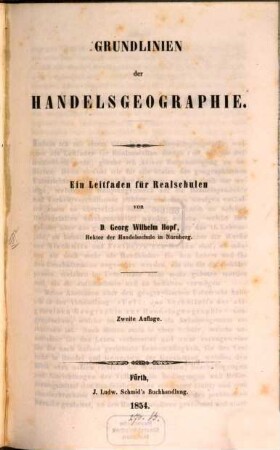 Grundlinien der Handelsgeographie
