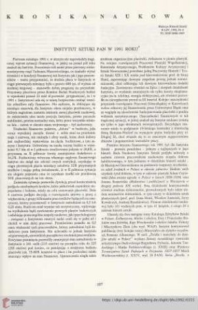 54: Instytut sztuki pan w 1991 roku