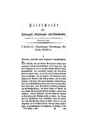 Gedanken, veranlaßt durch Salzmann's Ameisenbüchlein