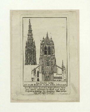 Münster Westfassade. Um 1830