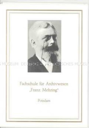 Mappe mit Dokumenten zu Franz Mehring