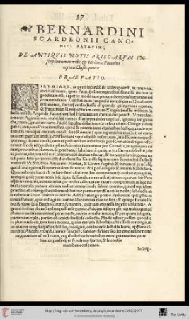 Classis IIII. De antiquis notis priscarum inscriptionum in urbe […]