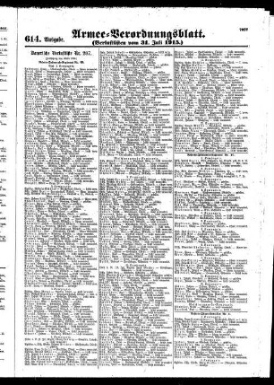 614. Ausgabe. Samstag, 31. Juli 1915