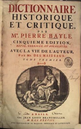 Dictionnaire historique et critique, 1. A - B
