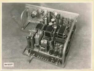 10-kW-Fernsehsender Nr. 507, Schrank B11 Einschub Regelstufe, Foto 1954