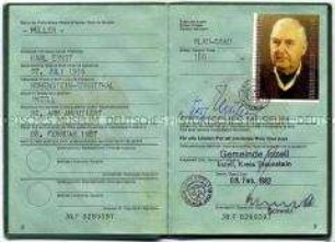 Reisepass von Karl Müller - Familienkonvolut