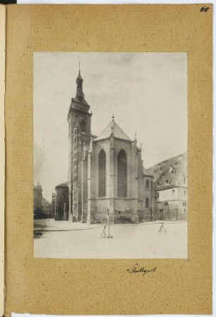 Stiftskirche, Stuttgart: Ansicht (aus: Skizzen- und Fotoalbum 6)