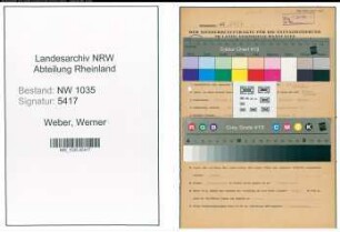 Entnazifizierung Werner Weber , geb. 28.06.1904 (Ingenieur)