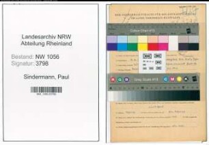 Entnazifizierung Paul Sindermann , geb. 13.02.1890 (Lehrer)