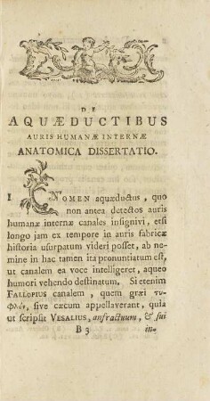 De Aquaeductibus Auris Humanae Internae Anatomica Dissertatio.