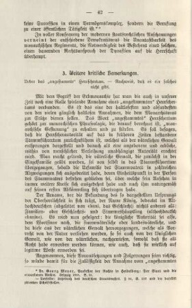 3. Weitere kritische Bemerkungen.