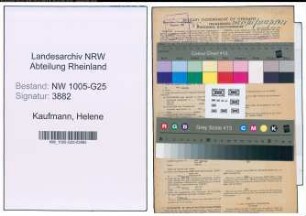 Entnazifizierung Helene Kaufmann , geb. 24.01.1890 (Geschaeftsinhaberin)