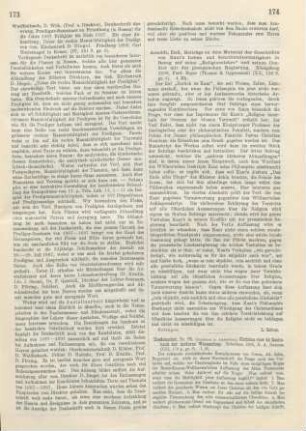 173-174 [Rezension] Weiffenbach, Wilh., Denkschrift des evang. Prediger-Seminars zu Friedberg (in Hessen) für die Jahre 1887 Frühjahr bis Ende 1897