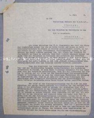 Schreiben der Landtagsfraktion der NSDAP an die Gauleitung zur Distanzierung vom Verhalten von Mückes - Personenkonvolut