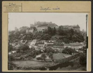 Blick auf die Stadt Bautzen. : Pohlad na město Budyšin.