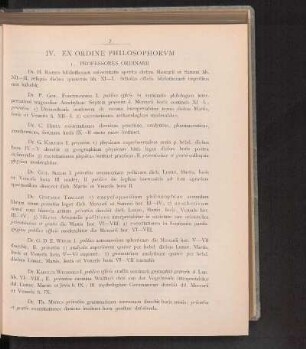 IV. Ex Ordine Philosophorvm