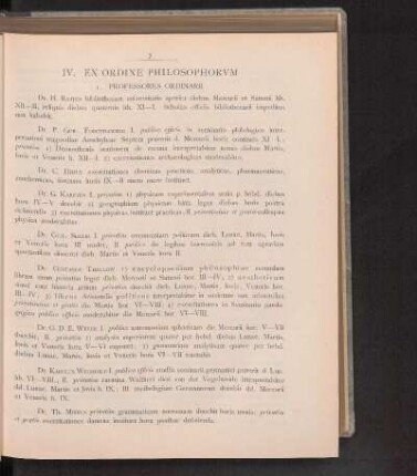 IV. Ex Ordine Philosophorvm