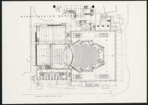 Stadttheater, Bottrop: Grundriss Parkettgeschoss 1:100