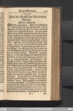CCII. Von der Krafft des Göttlichen Worts. Wort, Werck.