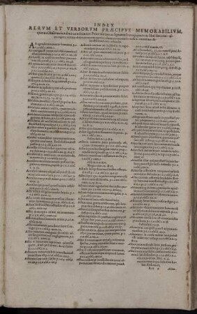 Index Rerum Et Verborum Præcipue Memorabilium [...]