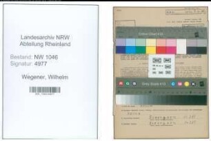 Entnazifizierung Wilhelm Wegener , geb. 13.01.1900 (Schleusenmeister)