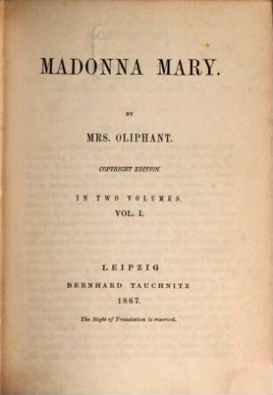 Madonna Mary, 1