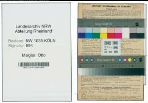 Entnazifizierung Otto Maigler , geb. 08.03.1893 (Direktor)