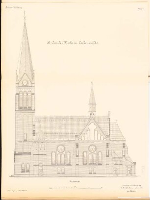 St. Jacobikirche, Luckenwalde: Seitenansicht 1:100