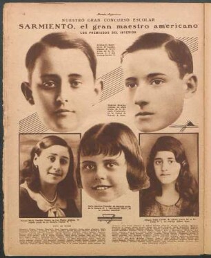Sarmiento, el gran maestro americano : Nuestro gran concurso escolar