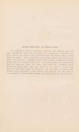 Kayan war-coat of goat's skin