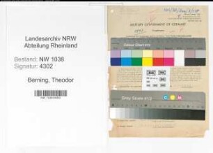 Entnazifizierung Theodor Berning , geb. 25.02.1894 (Bahnbeamter)