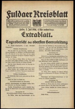 Ausgabe vom Mittwoch, den 05. Juli 1916.
