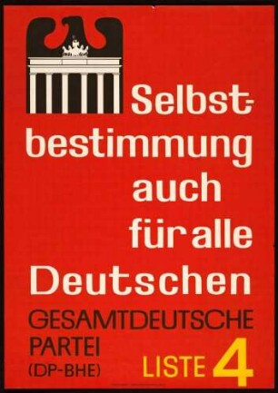 GDP (DP-BHE), Bundestagswahl 1957 ? 1961 ?