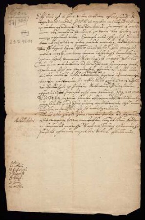 Todesanzeige des cand. phil. Philipp Egen, 1611.