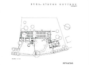 Grund, Peter; Bottrop - Batenbrock; Ev. Auferstehungskirche und Pfarrhaus - Grundriss EG