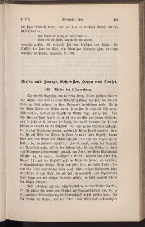 Riesen und Zwerge, Gespenster, Hexen und Teufel.