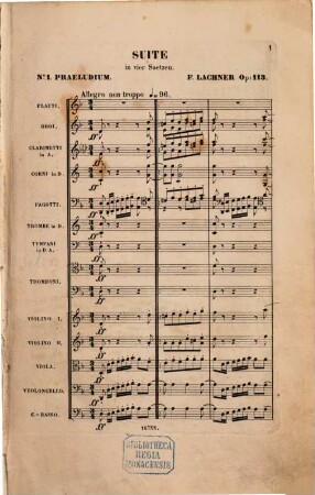 Suite in vier Sätzen für grosses Orchester : op. 113