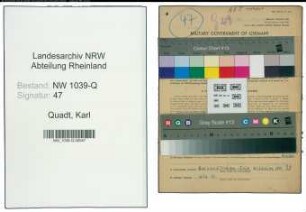 Entnazifizierung Karl Quadt , geb. 28.05.1896 (Gastwirt)