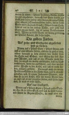 Die gelben Farben