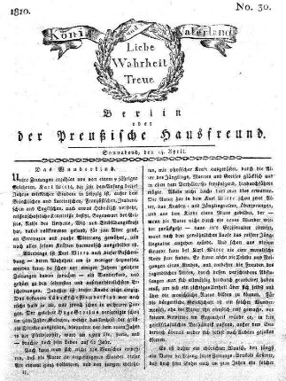 Nr. 30., 14. April 1810