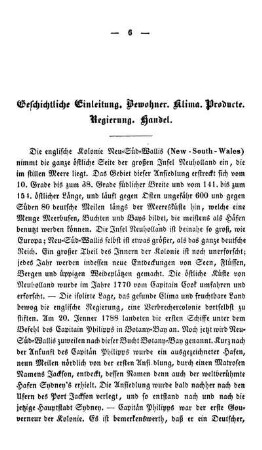 Geschichtliche Einleitung. Bewohner. Klima. Producte. Regierung. Handel.