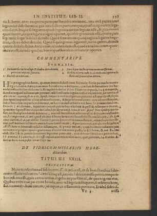 De Fideicommissariis Hereditatibus. Titulus XXIII.