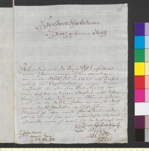 Brief von Vogler, Georg Joseph an Goethe, Johann Wolfgang von