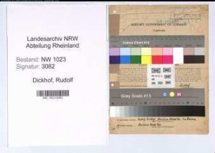 Entnazifizierung Rudolf Dickhof , geb. 28.04.1911 (Jagdaufseher)