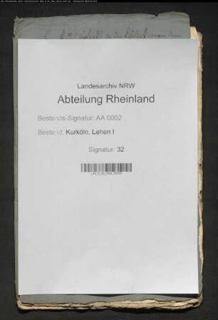 Bericht über verschiedene Lehen im Amt Liedberg und der Vogtei Hülchrath