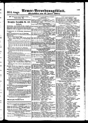 314.Ausgabe. Montag, 11. Januar 1915