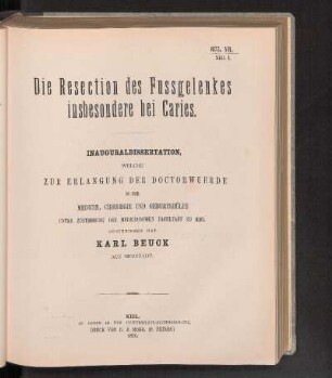 VII. [Dissertationen.]